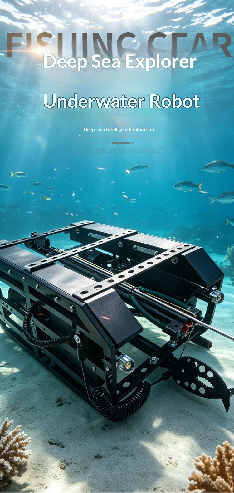 Underwater Drone With Robotic Arm - Robot Bawah Air untuk Memancing, Deteksi