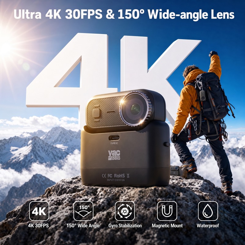 Underwater Fishing Camera 4K - Kamera Aksi APEX 4K Mini POV
