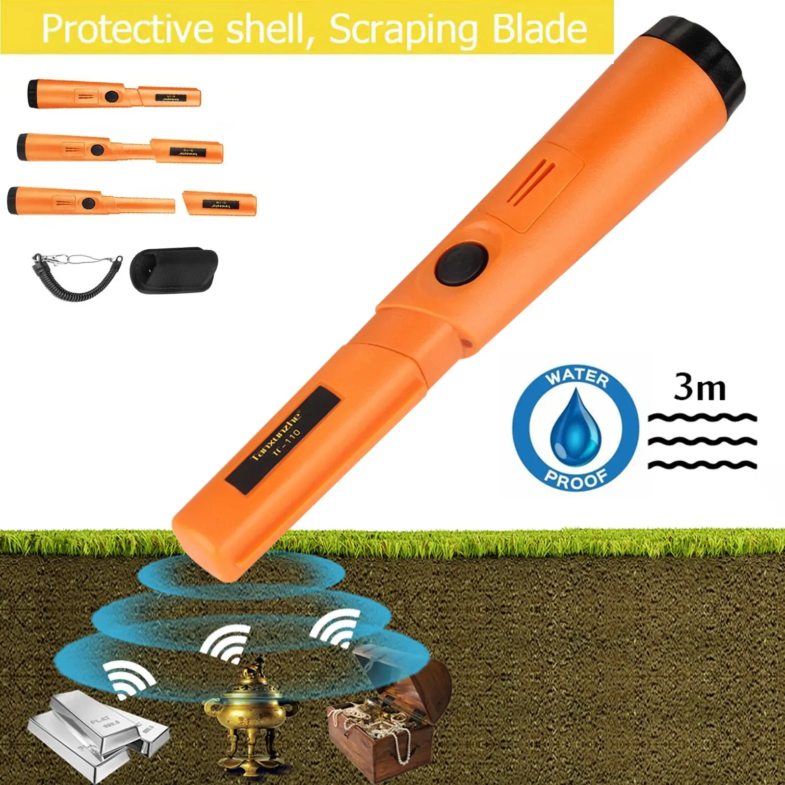 TC-110 Detektor Logam Genggam  - Underwater Metal Detector Waterproof ulasan dan harga