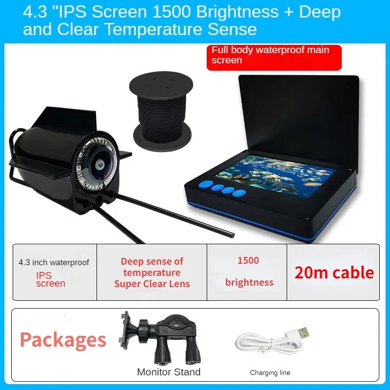 Kamera sensor suhu HD bawah ai - Underwater Fishing Camera 4K ulasan dan harga